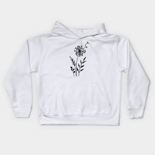 Minimalist dandelion Kids Hoodie